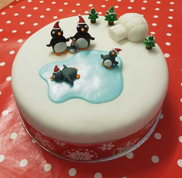 to show off my Christmas cake! It took me aaaaaaaaaaages :o) Anyone else want to post a pic of theirs?