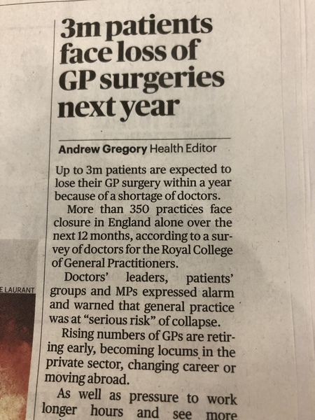 to think that all GP's (Doctors) work part-time?