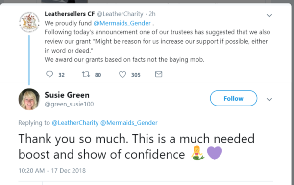 Mermaids given £500,000 by National Lottery (Sunday Times)