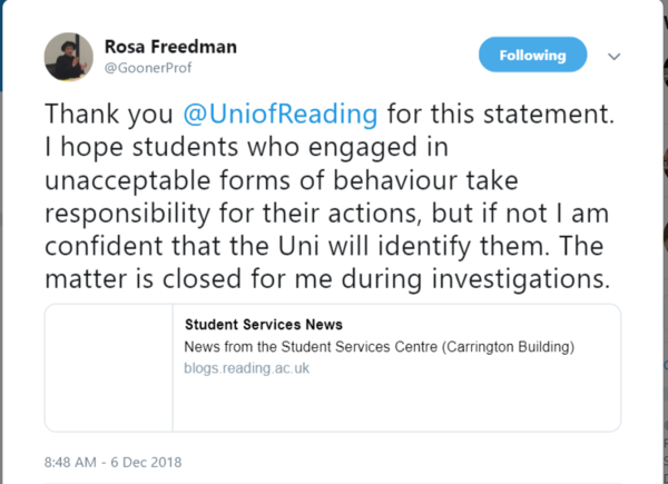 Shocking bullying of gender critical law professor (Rosa Freedman)