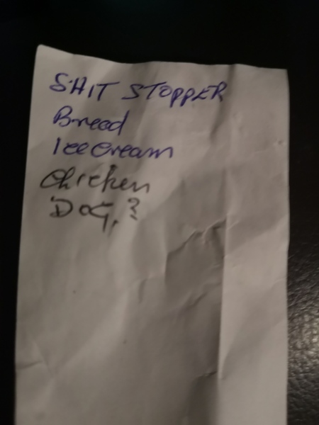 Found a shopping list