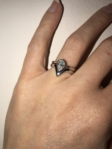 Pear cut engagement ring - old fashioned?