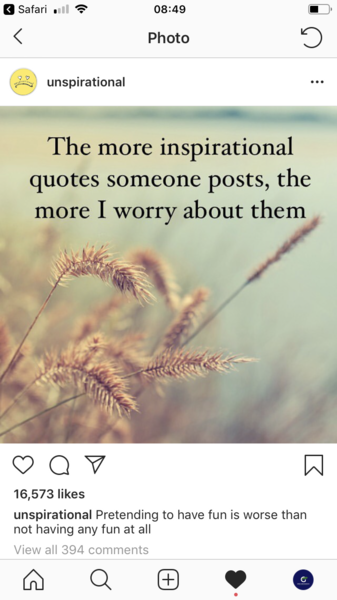 Am I the only one to loathe inspirational quotes...