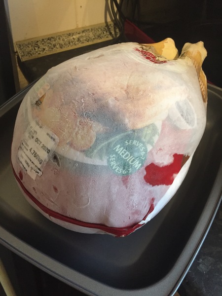 Just taken Turkey out of the freezer is this normal???