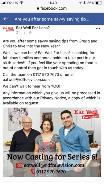 EAT WELL FOR LESS - thur bbc1 8pm
