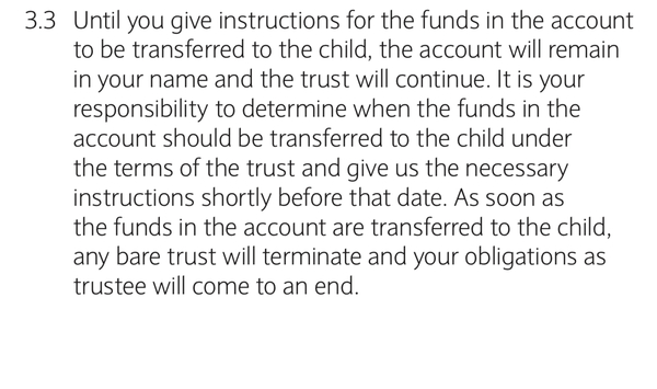 To ask about child saving account- need advice!