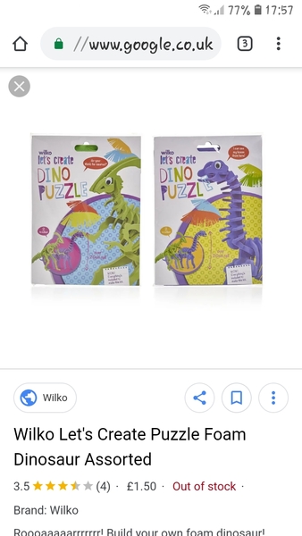 Instructions needed! Wilko foam dinosaur puzzle