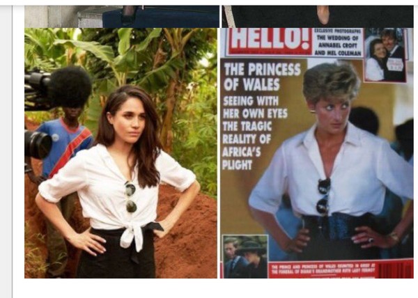 To think Harry and Meghan’s photo is odd looking?!