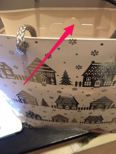 The plastic bit at the top of gift bags?  What are you supposed to do?