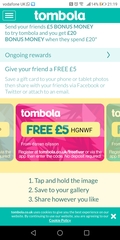 Tombola free £5 codes