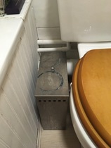 Looking for equivalent of slimline bathroom storage container (for small bathroom)
