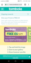 Tombola free £5 codes