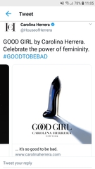 Awful advert from Caroline Herrera for "Good Girl" perfume