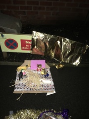 To decorate my neighbour’s new ‘no parking outside my door’ signs with a bit of tinsel?