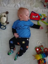 To hate the blue-dinosaurs-cars-trucks-navy-grey thing for baby boys?
