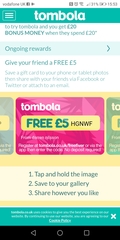 Tombola free £5 codes
