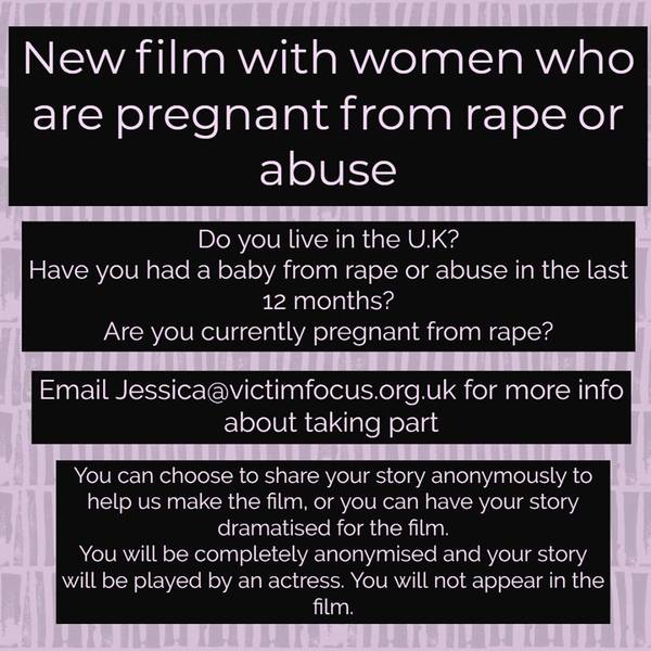 Help wanted for a new film with women who are pregnant from rape or abuse.
