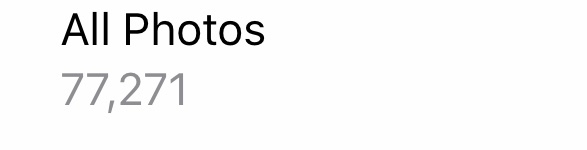 To ask how many photos you have on your phone?