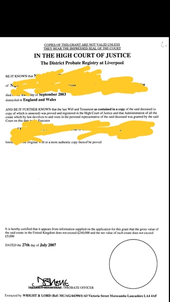 Probate explanation please?