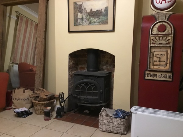 If you have a log burner what colour is the wall?
