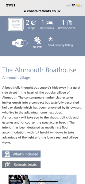 Childfree luxury break in Northumberland