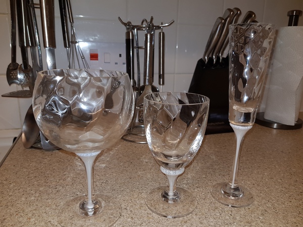 Crystal wine glasses