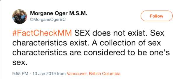 Morgane Oger: SEX does not exist