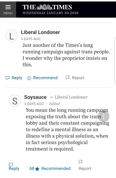 The Times - Church of England trans backlash