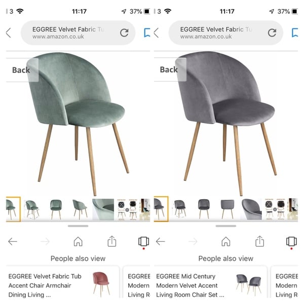 Trying to decide which chair photos added