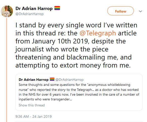 Dr Adrian Harrop thread the fourth. "GMC do care & have taken it to the next level"