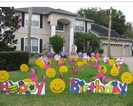 My mother and birthday card gate