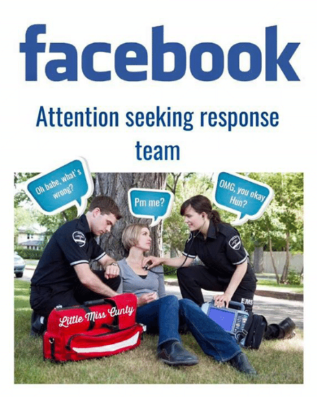To ignore this face book check in to hospital?
