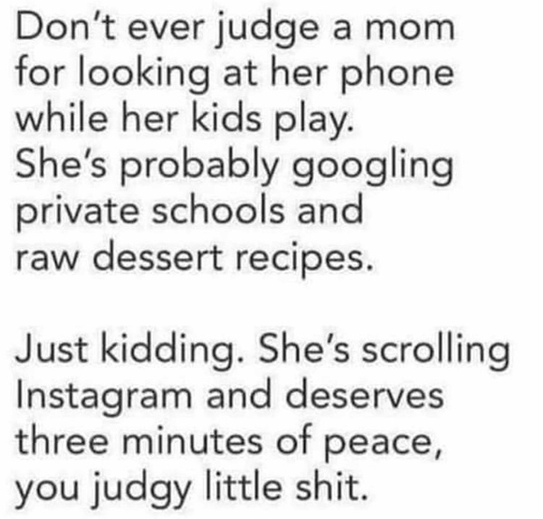 Nanny constantly on phone