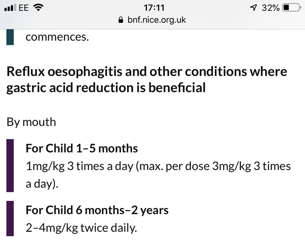 Ranitidine dose?