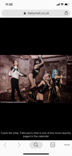 Drag queens pose in bond age gear for calendar in aid of Mermaids