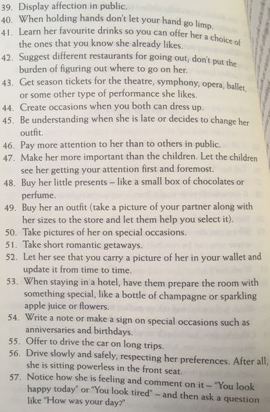 Would you like your husband to do these things?