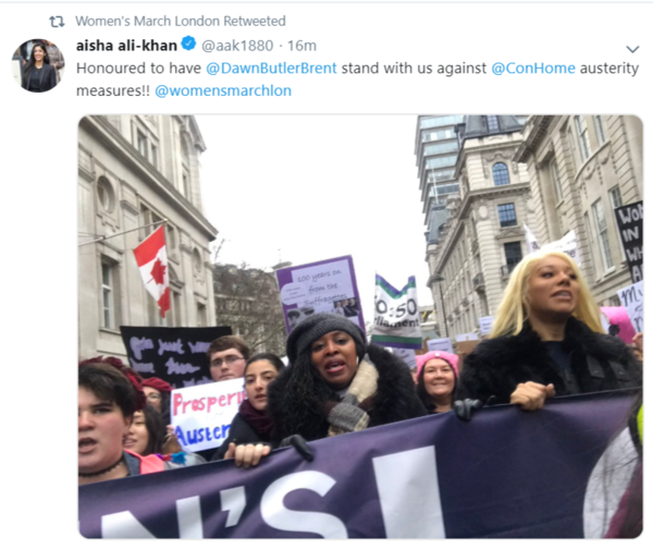 Women's March London says trans voices should be elevated over women's voices