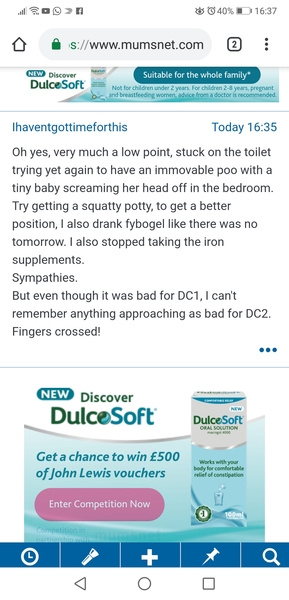 Fear of postpartum pooping.