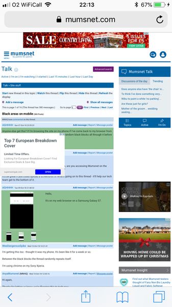 Ads keep covering the OP