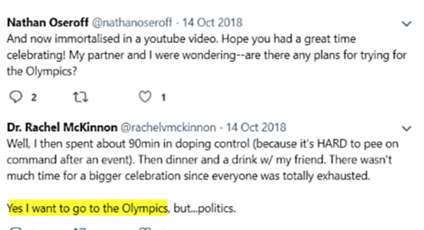 The Times:The looming Olympic controversy: who can compete as a woman?