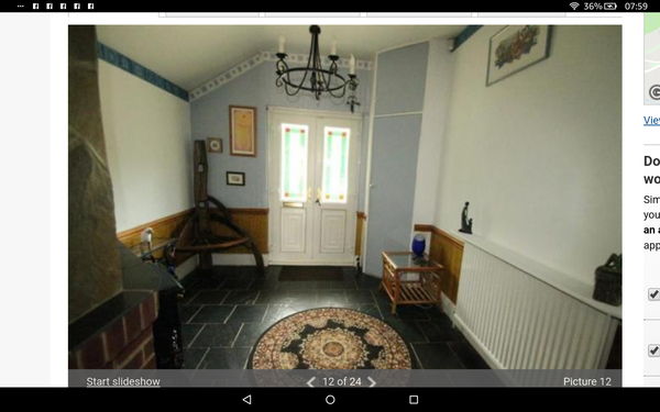 Walking straight into a kitchen/diner