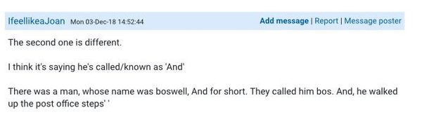 Did we ever find out about Boswell?