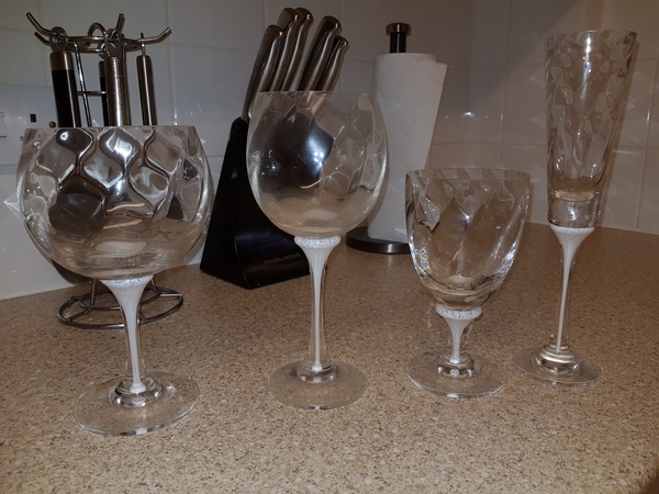Crystal wine glasses