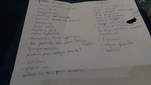 Shopping list!