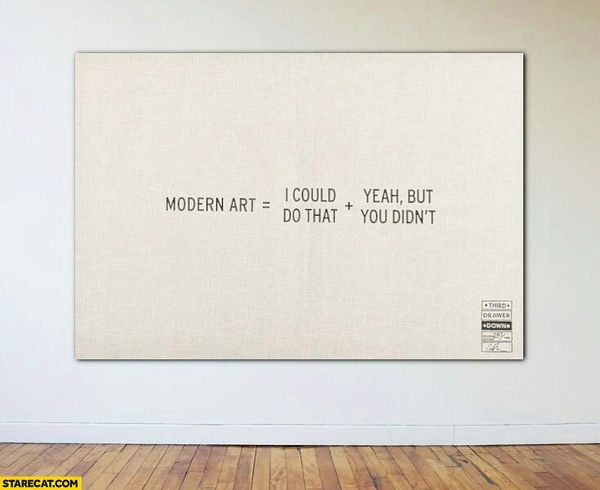 Please try and explain to me why this is art.
