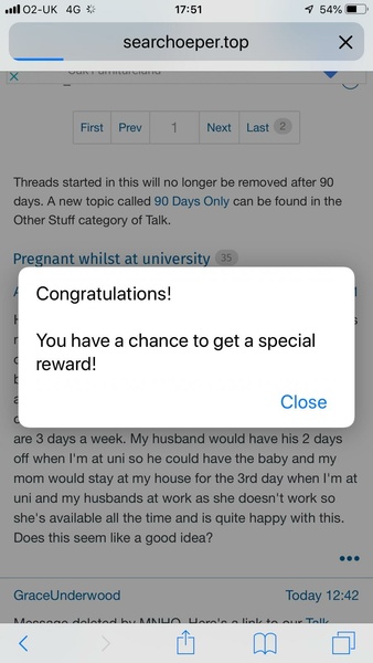 Ad taking over Browser