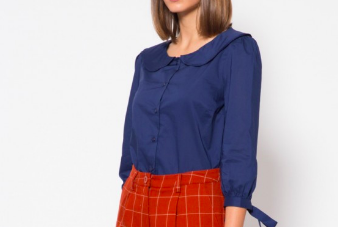 What will you wear with this Navy top for the office?