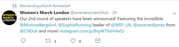 Women's March London says trans voices should be elevated over women's voices