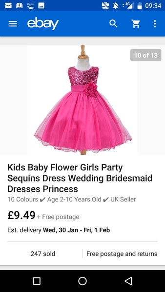 Fuchsia BM Dress for 9 year old