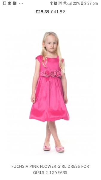 Fuchsia BM Dress for 9 year old